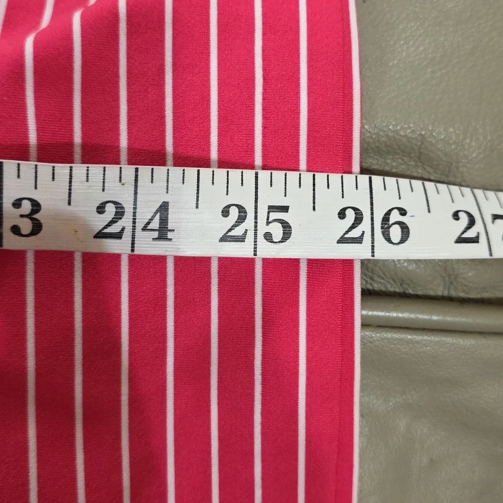 Ralph Lauren Womens Athletic Golf Shirt Collar Snaps Pink/White 